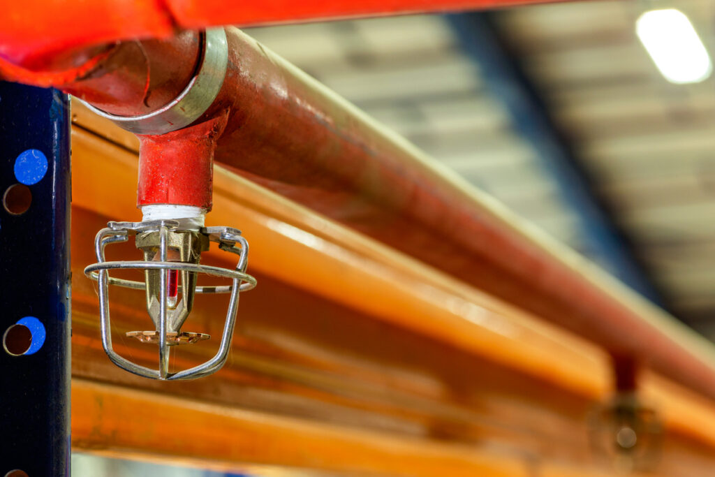 Fire sprinkler in commercial building